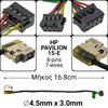 Dc Jack hp Pavilion 15-e , 15-t , 17-e (Κοντό)