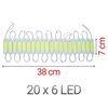 Led Strip 12volt Super Bright Λευκό 20x6 Diodes