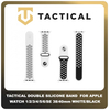 Original Γνήσιο Tactical 125 Double Silicone Band 38mm / 40mm For Apple Watch 1 , 2 , 3 , 4 , 5 , 6 , SE Smartwatch Bracelet Strap Λουράκι Ζώνη Σιλικόνης Για Ρολόι White / Black , Άσπρο / Μαύρο