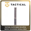 Original Γνήσιο Tactical 529 Cloth Band 38mm / 40mm For Apple Watch 1 , 2 , 3 , 4 , 5 , 6 , SE Smartwatch Bracelet Strap Λουράκι Ζώνη Νάιλον Ύφασμα Με Velcro Για Ρολόι Gold Χρυσό