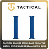 Original Γνήσιο Tactical 755 Braided String Band 38mm / 40mm Replacement For Apple Watch 1 , 2 , 3 , 4 , 5 , 6 , SE Smartwatch Bracelet Strap Size M Μέγεθος Medium Λουράκι Ζώνη Πλεκτό Υφασμάτινο Νάιλον Για Ρολόι Blue Μπλε