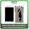 OEM HQ Sony Xperia E5 (F3311, F3313, C1604) IPS LCD Display Screen Assembly Οθόνη + Touch Screen Digitizer Μηχανισμός Αφής + Frame Bezel Πλαίσιο White Άσπρο (Grade AAA+++)