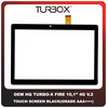 OEM HQ Tablet Turbo X Turbo-X TurboX Fire 10,1'' 10.1 Inches 4G V.2 V2 Touch Screen Digitizer Μηχανισμός Αφής Τζάμι Black Μαύρο (Grade AAA+++)