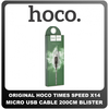 Γνήσια Original Hoco Times Speed X14 Micro USB Cable Καλώδιο 200cm Black Μαύρο Blister (Blister Pack By Hoco)