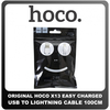 Γνήσια Original Hoco Easy Charged X13 USB To Lightning Fast Charging Cable Καλώδιο 100cm White Άσπρο Blister (Blister Pack By Hoco)