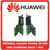 Γνήσια Original Huawei Honor 20 Pro, Honor20 Pro (YAL-AL10, YAL-L41) USB Type-C Charging Dock Connector Flex Sub Board Καλωδιοταινία Υπό Πλακέτα Φόρτισης + Microphone Μικρόφωνο (Service Pack By Huawei)