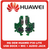 HQ OEM Συμβατό Για Huawei P30 Lite (MAR-LX1M, MAR-AL00, MAR-TL00, MAR-LX2) Micro USB Charging Dock Connector Flex Sub Board, Καλωδιοταινία Υπό Πλακέτα Φόρτισης + Microphone Μικρόφωνο + Audio Jack Θύρα Ακουστικών (Grade AAA+++)