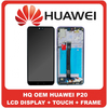 HQ OEM Συμβατό Για Huawei P20 (EML-AL00, EML-L09) IPS LCD Display Screen Assembly Οθόνη + Touch Screen Digitizer Μηχανισμός Αφής + Frame Bezel Πλαίσιο Σασί Τwilight  (Grade AAA+++)