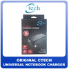 Γνήσια Original CTECH Universal Notebook Charger Φορτιστής Λάπτοπ 90W Black Μαύρο Blister
