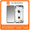 HQ OEM Συμβατό Για Xiaomi Redmi Note 10 5G (M2103K19G, M2103K19C), Redmi Note 10T 5G (M2103K19I), Poco M3 Pro 5G (M2103K19PG) IPS LCD Display Screen Assembly Οθόνη + Touch Screen Digitizer Μηχανισμός Αφής + Frame Bezel Πλαίσιο Σασί Black Μαύρο (Grade AAA+++)