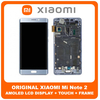 Γνήσια Original Xiaomi Mi Note 2 (2015213) AMOLED LCD Display Screen Assembly Οθόνη + Touch Screen Digitizer Μηχανισμός Αφής + Frame Bezel Πλαίσιο Σασί Silver Ασημί (Service Pack By Xiaomi)