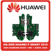 HQ OEM Συμβατό Για Huawei P smart 2019  (POT-L21 POT-LX1) Micro USB Charging Dock Connector Flex Sub Board, Καλωδιοταινία Υπό Πλακέτα Φόρτισης + Microphone Μικρόφωνο + Audio Jack Θύρα Ακουστικών​ (Grade AAA+++)