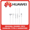 Γνήσιο Original Huawei Earbuds Type-C Handsfree Ενσύρματα Ακουστικά CM33 White 'Aσπρο (Bulk)