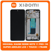 Γνήσια Original Xiaomi Redmi Note 11 Pro+ 5G (21091116UG, 21091116UC) Super AMOLED  LCD Display Screen Assembly Οθόνη + Touch Screen Digitizer Μηχανισμός Αφής + Frame Bezel Πλαίσιο Σασί Mysterious Black Μαύρο 560001K16U00 (Service Pack By Xiaomi)​