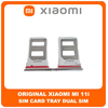 Γνήσια Original Xiaomi Mi 11i, Xiaomi Mi11i (M2012K11G) Sim Card Tray Dual Sim Υποδοχέας Θήκης Κάρτας Sim  Frosty White Άσπρο (Service Pack By Xiaomi)