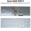 Πληκτρολόγιο Sony Vaio sve 15 17  Λευκό With Backlight 0,8cm Version