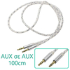 Καλώδιο aux (3.5mm) Άσπρο - Ασημένιο