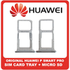 Γνήσια Original Huawei P Smart Pro, P SmartPro (STK-L21) SIM Card Tray + Micro SD Tray Slot Υποδοχέας Βάση Θήκη Κάρτας SIM Breathing Crystal 51661QMB​ (Service Pack By Huawei)