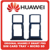 Γνήσια Original Huawei P Smart Pro, P SmartPro (STK-L21) SIM Card Tray + Micro SD Tray Slot Υποδοχέας Βάση Θήκη Κάρτας SIM Blue Μπλε​ (Service Pack By Huawei)