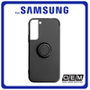 Θήκη Πλάτης - Back Cover, Silicone Σιλικόνη Finger Grip TPU Black Μαύρο For Samsung S22