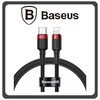Baseus Cafule Lightning Braided USB-C to Lightning Cable 18W Red Black Μαύρο 1m (CATLKLF-91)