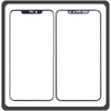 HQ OEM Συμβατό Για Apple iPhone 11 Pro Max (A2218, A2161, A2220, iPhone12.5) Aftermarket Front Glass For Refurbished Μπροστινό Τζαμάκι Για Ανακατασκευή + Frame Πλαίσιο Black Μαύρο (Grade AAA+++)