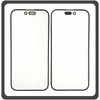HQ OEM Συμβατό Με Apple iPhone 14 Pro (A2890, A2650, A2889) Premium Aftermarket Front Glass For Refurbished Μπροστινό Τζαμάκι Για Ανακατασκευή Black Μαύρο (Premium A+​)