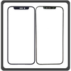 HQ OEM Συμβατό Με Apple iPhone 12 Pro Max, iPhone 12 ProMax (A2411, A2342) Aftermarket Front Glass For Refurbished Μπροστινό Τζαμάκι Για Ανακατασκευή + Frame Πλαίσιο Black Μαύρο (Premium A+​)