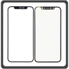 HQ OEM Συμβατό Για Apple iPhone XS Max, iPhone XSMax (A1921, A2101) Aftermarket Front Glass For Refurbished Μπροστινό Τζαμάκι Για Ανακατασκευή + Frame Πλαίσιο Black Μαύρο (Grade AAA+++)