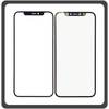 iPhone XS (A2097, A1920) Copy Original Front Glass For Refurbished Μπροστινό Τζαμάκι Για Ανακατασκευή + Frame Πλαίσιο Black Μαύρο (Ref By Apple)