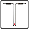iPhone X (A1865, A1901) Copy Original Front Glass For Refurbished Μπροστινό Τζαμάκι Για Ανακατασκευή + Frame Πλαίσιο Black Μαύρο (Ref By Apple)