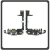 HQ OEM Apple iPhone 11 Pro (A2215, A2160, A2217, iPhone12,3) Charging Dock Connector Lightning Flex With Board Καλωδιοταινία Κονέκτορας Φόρτισης + Microphone Μικρόφωνο Matte Midnight Green Πράσινο (Premium A+)