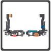 HQ OEM Συμβατό Με Apple iPhone 12 (A2403, A2172) iPhone 12 Pro (A2407, A2341 ) Charging Dock Connector Lightning Flex Καλωδιοταινία Κονέκτορας Φόρτισης + Microphone Μικρόφωνο Red Κόκκινο (Premium A+​)