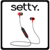 Setty Sport In-ear Bluetooth Handsfree Ακουστικά Red Κόκκινα