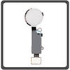 Γνήσια Original Apple iPhone 7, iPhone7 (A1660, A1778), iPhone 7+, iPhone 7 Plus (A1661, A1784) Home Button Κεντρικό Κουμπί + Flex Cable White Άσπρο Pulled