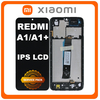 Γνήσια Original Xiaomi Redmi A1 (220733SI, 220733SG), Redmi A1+ (220733SFG) IPS LCD Display Screen Assembly Οθόνη + Touch Screen Digitizer Μηχανισμός Αφής + Frame Bezel Πλαίσιο Σασί Black Μαύρο 5600010C3S00 (Service Pack By Xiaomi)
