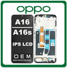 HQ OEM Συμβατό Για Oppo A16 (CPH2269), Oppo A16s (CPH2271) IPS LCD Display Screen Assembly Οθόνη + Touch Screen Digitizer Μηχανισμός Αφής + Frame Bezel Πλαίσιο Σασί Black Μαύρο (Premium A+)