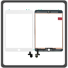 iPad mini Wi-Fi (A1432, iPad2,5), iPad mini 2 (A1489, A1490) Touch Panel Screen Digitizer Μηχανισμός Αφής + Fingerprint Button White Άσπρο (Ref By Apple)