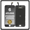 HQ OEM Συμβατό Με Apple iPhone 6, iPhone6 (A1549, A1586) APLONG Standard Version LCD Display Screen Assembly Οθόνη + Touch Screen Digitizer Μηχανισμός Αφής Black Μαύρο (Premium A+) (Lifetime Warranty Για Συνεργάτες B2B​)