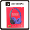 Borofone BO4 Wireless Headphones Ασύρματα/Ενσύρματα On Ear Ακουστικά Με 5 ώρες Λειτουργίας Blue Μπλε