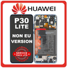 Γνήσια Original Huawei P30 lite New Edition 2020 (Marie-L21BX, MAR-LX2B, HWV33) IPS LCD Display Screen Οθόνη + Touch Digitizer Μηχανισμός Αφής + Πλαίσιο Frame Bezel + Battery Μπαταρία Peacock Blue Μπλε 02352PJP (Service Pack By Huawei)