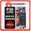 Γνήσια Original Huawei P30 lite New Edition 2020 (Marie-L21BX, MAR-LX2B, HWV33) IPS LCD Display Screen Οθόνη + Touch Digitizer Μηχανισμός Αφής + Πλαίσιο Frame Bezel + Battery Μπαταρία White Ασπρο 02352PJP (Service Pack By Huawei)