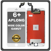 HQ OEM Συμβατό Με Apple iPhone 6+, iPhone 6 Plus (A1522, A1524) APLONG Wide Color Gamut LCD Display Screen Assembly Οθόνη + Touch Screen Digitizer Μηχανισμός Αφής White Άσπρο (Premium A+) (Lifetime Warranty Για Συνεργάτες B2B​)