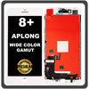 HQ OEM Συμβατό Με Apple iPhone 8+, iPhone 8 Plus (A1864, A1897) APLONG Wide Color Gamut LCD Display Screen Assembly Οθόνη + Touch Screen Digitizer Μηχανισμός Αφής White Άσπρο (Premium A+) (Lifetime Warranty Για Συνεργάτες B2B​)