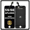 HQ OEM Συμβατό Με Apple iPhone 5s (A1453, A1457), iPhone SE (A1662, A1723) APLONG High Brightness LCD Display Screen Assembly Οθόνη + Touch Screen Digitizer Μηχανισμός Αφής Black Μαύρο (Premium A+) (Lifetime Warranty Για Συνεργάτες B2B​)