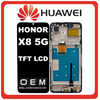 HQ OEM Συμβατό Με Honor X8 5G (VNE-N41) TFT LCD Display Screen Assembly Οθόνη + Touch Screen Digitizer Μηχανισμός Αφής + Frame Bezel Πλαίσιο Σασί Midnight Black Μαύρο (Premium A+)