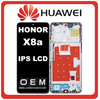 HQ OEM Συμβατό Με Huawei Honor X8a (CRT-LX1, CRT-LX2) IPS LCD Display Screen Assembly Οθόνη + Touch Screen Digitizer Μηχανισμός Αφής + Frame Bezel Πλαίσιο Σασί Midnight  Black Μαύρο (Premium A+)