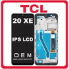 HQ OEM Συμβατό Με TCL 20 XE 4G (5087Z) IPS LCD Display Screen Assembly Οθόνη + Touch Screen Digitizer Μηχανισμός Αφής + Frame Bezel Πλαίσιο Σασί Moonlight Grey Μαύρο (Premium A+)