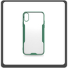 Θήκη Πλάτης - Back Cover, Silicone Σιλικόνη TPU-Rimmed Acrylic Protective Case Green Πράσινο For iPhone X/XS