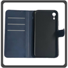 Θήκη Book, Leather Flap Wallet Case Δερματίνη Dark Blue Μπλε For iPhone XR